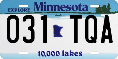 MN license plate 031TQA