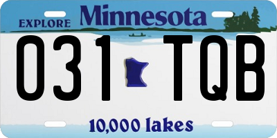 MN license plate 031TQB