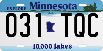 MN license plate 031TQC