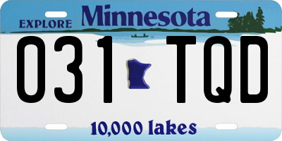 MN license plate 031TQD
