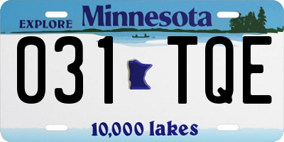 MN license plate 031TQE