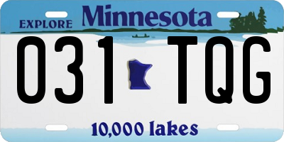 MN license plate 031TQG