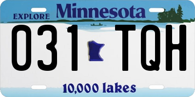 MN license plate 031TQH