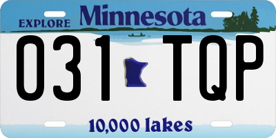 MN license plate 031TQP