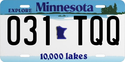 MN license plate 031TQQ