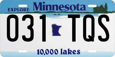 MN license plate 031TQS