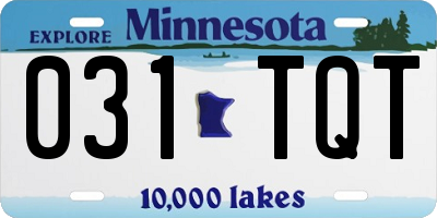 MN license plate 031TQT