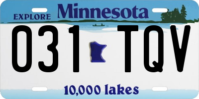 MN license plate 031TQV