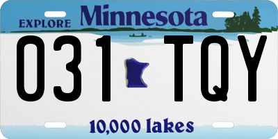 MN license plate 031TQY