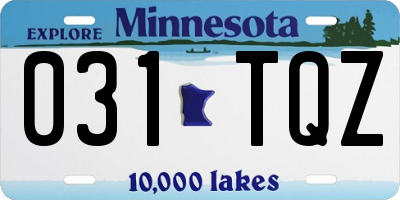 MN license plate 031TQZ