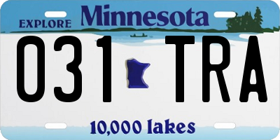 MN license plate 031TRA