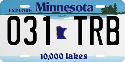 MN license plate 031TRB