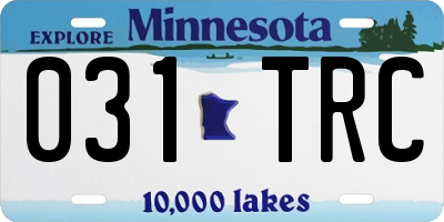 MN license plate 031TRC