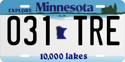 MN license plate 031TRE