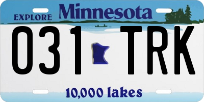 MN license plate 031TRK