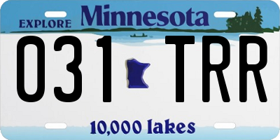 MN license plate 031TRR