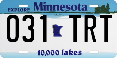 MN license plate 031TRT