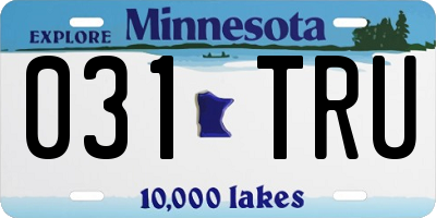 MN license plate 031TRU