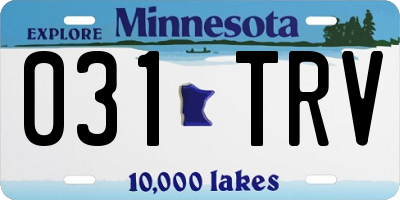 MN license plate 031TRV
