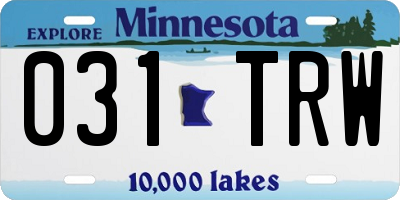 MN license plate 031TRW