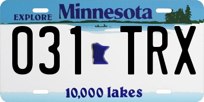 MN license plate 031TRX