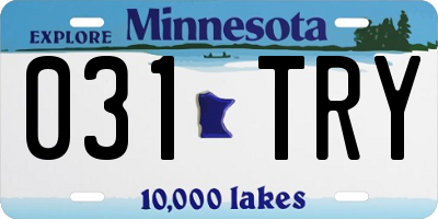MN license plate 031TRY