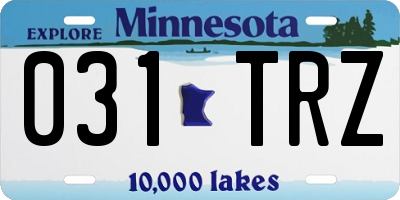 MN license plate 031TRZ