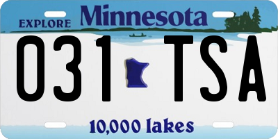 MN license plate 031TSA