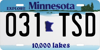 MN license plate 031TSD