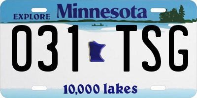MN license plate 031TSG