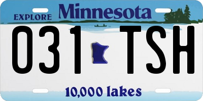 MN license plate 031TSH