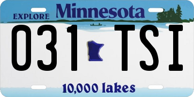 MN license plate 031TSI