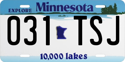 MN license plate 031TSJ