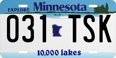 MN license plate 031TSK