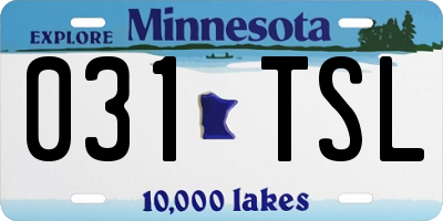 MN license plate 031TSL