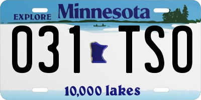 MN license plate 031TSO