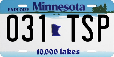 MN license plate 031TSP