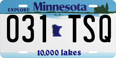 MN license plate 031TSQ