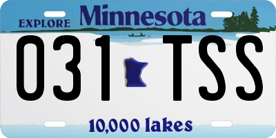 MN license plate 031TSS