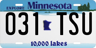MN license plate 031TSU