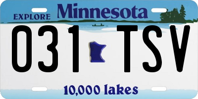 MN license plate 031TSV