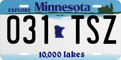 MN license plate 031TSZ