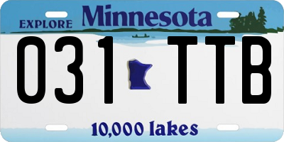 MN license plate 031TTB