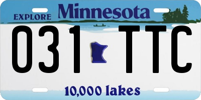 MN license plate 031TTC