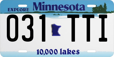 MN license plate 031TTI