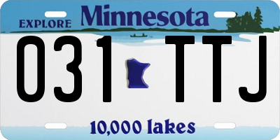 MN license plate 031TTJ