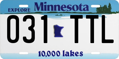 MN license plate 031TTL
