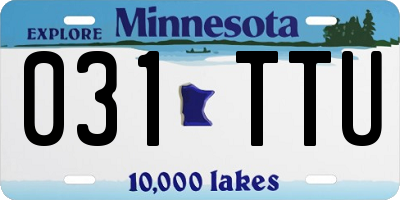 MN license plate 031TTU