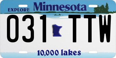 MN license plate 031TTW