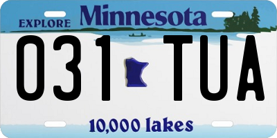 MN license plate 031TUA